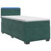 vidaXL Lit de box spring avec matelas et LED Vert fonc&eacute; 80 x 200 cm
