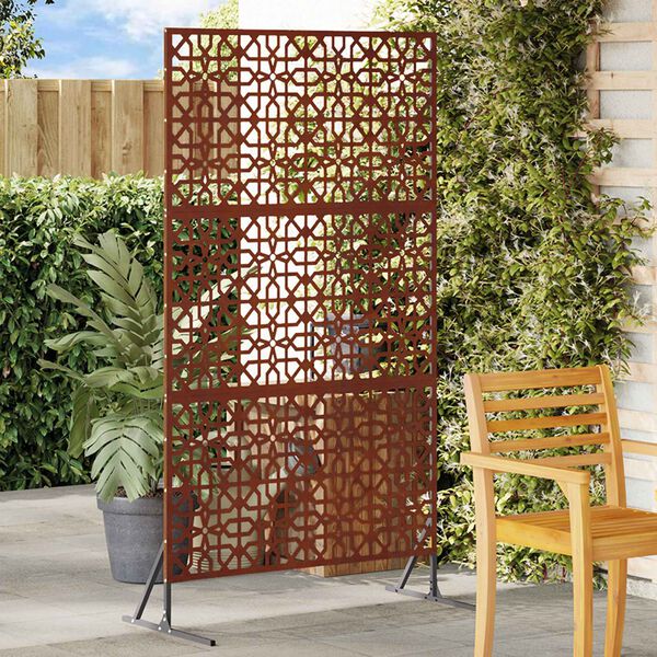 vidaXL &Eacute;cran de confidentialit&eacute; Gris 100 x 50 x 180 cm Acier patin&eacute;
