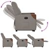 vidaXL Fauteuil inclinable &eacute;lectrique taupe tissu