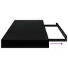 vidaXL &Eacute;tag&egrave;re murale flottante Noir brillant 60x23,5x3,8 cm MDF