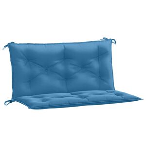 vidaXL Coussins de banc de jardin lot de 2 bleu m&eacute;lang&eacute; tissu