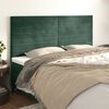 vidaXL T&ecirc;te de lit Vert fonc&eacute; 200x5x118/128 cm Velours
