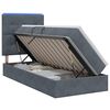 vidaXL Lit de rangement LED avec matelas Gris fonc&eacute; 90 x 190 cm