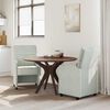vidaXL Chaises de Salle &agrave; Manger avec Roues 2 pcs Gris clair Velours