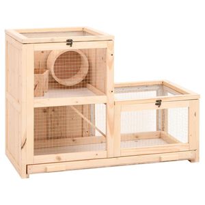 vidaXL Cage &agrave; hamster 81x40x60 cm bois massif de sapin