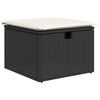 vidaXL Ensemble de Canap&eacute;s avec coussin 9 pcs Noir et Cr&egrave;me polyrotin