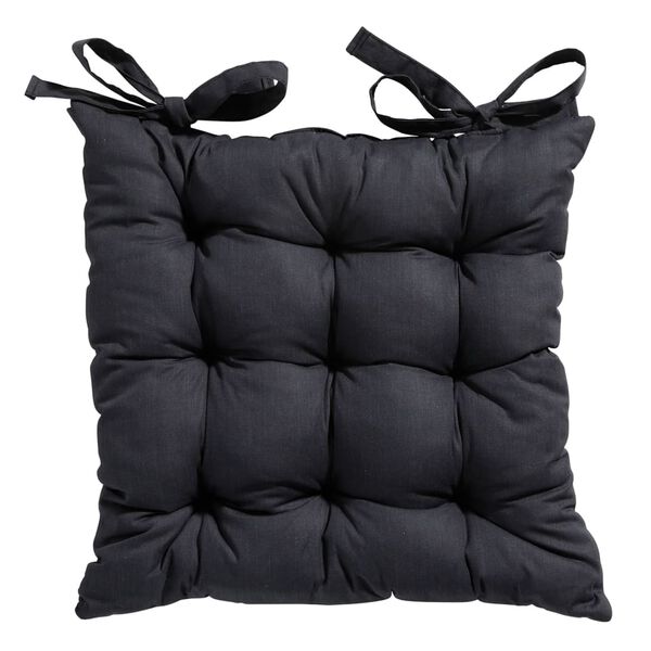 Madison Coussin de si&egrave;ge Toscane Basic 46x46 cm noir