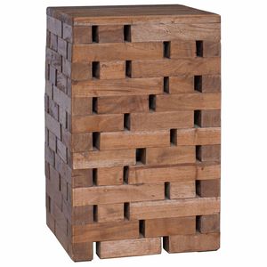 vidaXL Tabouret Naturel 29 x 29 x 48 cm Bois massif de r&eacute;cup&eacute;ration