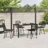 vidaXL Ensemble de salle &agrave; manger pour jardin 5 pcs Noir