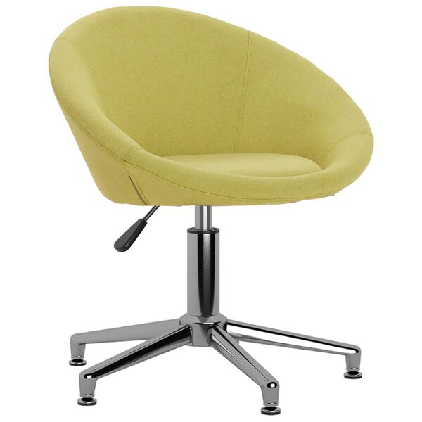 vidaXL Chaise pivotante de bureau Vert Tissu