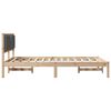 vidaXL Cadre de lit Gris fonc&eacute; 150 x 200 cm Pin massif