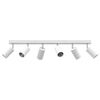 vidaXL Spot de plafond avec des projecteurs Blanc 73 x 6 x 16 cm M&eacute;tal