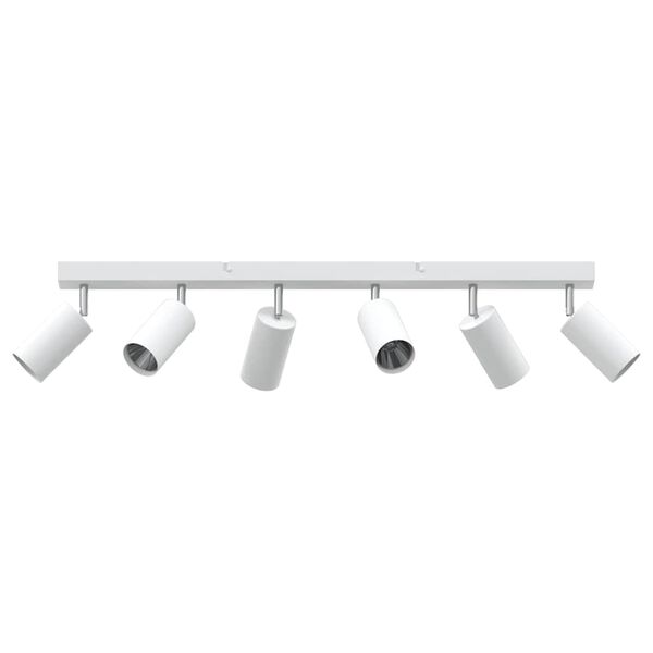 vidaXL Spot de plafond avec des projecteurs Blanc 73 x 6 x 16 cm M&eacute;tal