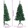 vidaXL Arbre de No&euml;l artificiel d'angle Vert 150 cm PVC et m&eacute;tal