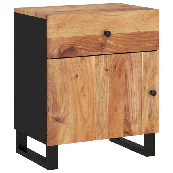 vidaXL Table de chevet 50x33x60cm Bois d'acacia solide et d'ing&eacute;nierie