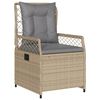 vidaXL Ensemble &agrave; manger de jardin et coussins 7 pcs beige poly rotin