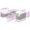 vidaXL Ensemble de canapé de jardin 9 pcs Noir Poly rotin