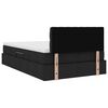 vidaXL Lit avec rangement et LED Noir 120 x 200 cm Polyester