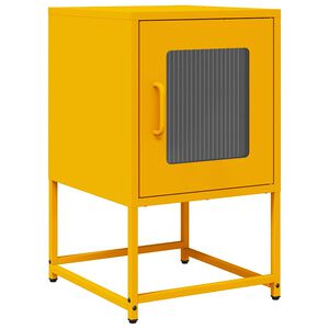 vidaXL Table de chevet jaune moutarde 36x39x60,5 cm