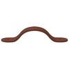 vidaXL Poign&eacute;es de Cabinet 12 pcs Marron 140 x 25 x 2,3 mm PU