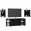 vidaXL Ensemble meuble TV 7 pcs Ch&ecirc;ne noir 30,5 x 30 x 60 cm