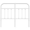 vidaXL T&ecirc;te de lit de remplacement m&eacute;tal blanc 120 cm