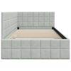 vidaXL Cadre de lit d'angle Gris clair 90 cm x 190 cm Velours