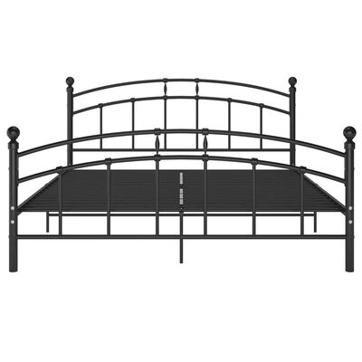 vidaXL Cadre de lit sans matelas noir métal 140x200 cm