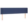 vidaXL T&ecirc;te de lit &agrave; LED Bleu 163x16x78/88 cm Tissu