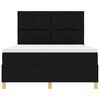 vidaXL Lit &agrave; ressort LED avec matelas Noir 140 x 190 cm tissu