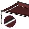 vidaXL Auvent r&eacute;tractable automatique avec LED bordeaux 500x350 cm