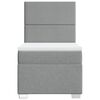 vidaXL Sommier &agrave; lattes de lit avec matelas Gris clair 90x200 cm Tissu