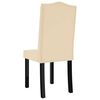 vidaXL Chaises &agrave; manger lot de 4 cr&egrave;me velours