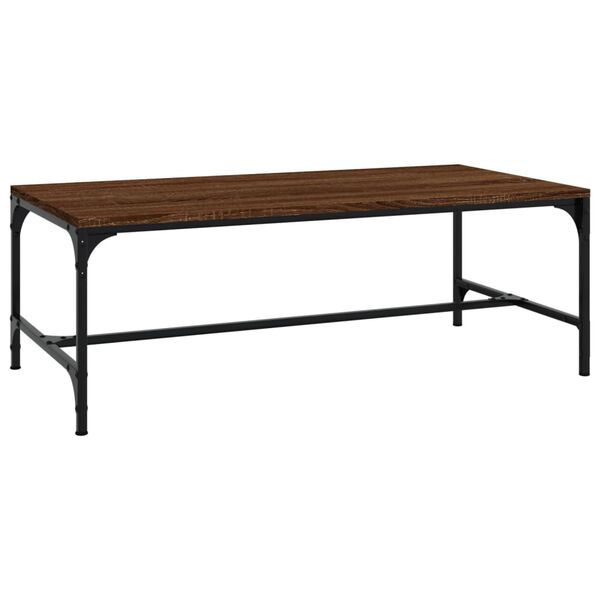 vidaXL Table basse Ch&ecirc;ne marron 80x50x35 cm Bois d'ing&eacute;nierie