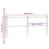 vidaXL T&ecirc;te de lit ch&ecirc;ne fum&eacute; 190 cm bois d'ing&eacute;nierie et acier