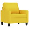 vidaXL Fauteuil avec repose-pied Jaune clair 60 cm Tissu