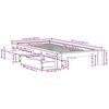 vidaXL Cadre de lit sans matelas blanc 90x190 cm bois de pin massif