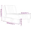 vidaXL Chaise longue bleu velours