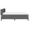 vidaXL Lit &agrave; ressorts avec matelas Gris fonc&eacute; 200 x 140 cm Polyester