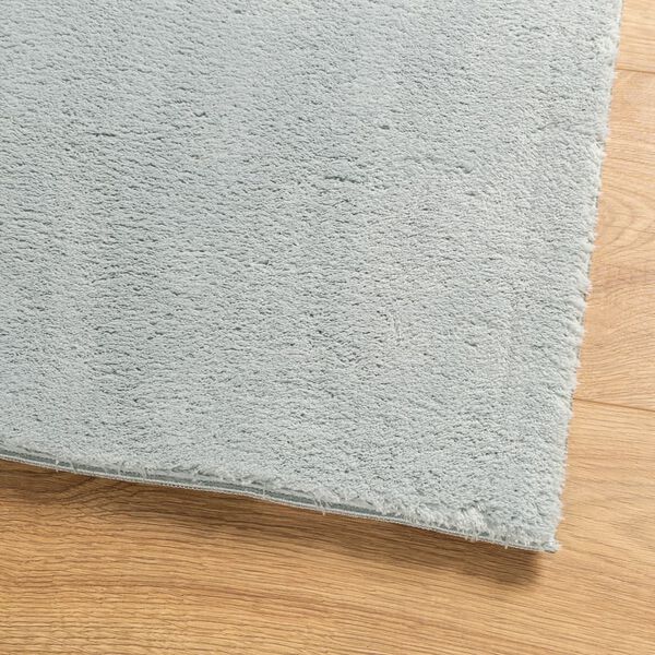vidaXL Tapis HUARTE &agrave; poils courts doux et lavable bleu 80x200 cm