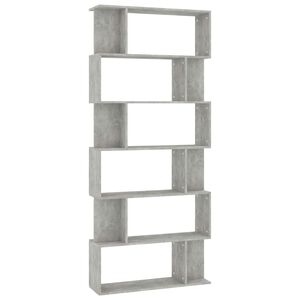 vidaXL Biblioth&egrave;que/S&eacute;parateur de pi&egrave;ce Gris b&eacute;ton Bois d'ing&eacute;nierie