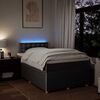 vidaXL Sommier &agrave; lattes de lit avec matelas Taupe 120x200 cm Tissu