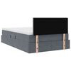 vidaXL Lit de Rangement avec matelas Gris fonc&eacute; 120 x 190 cm Velours