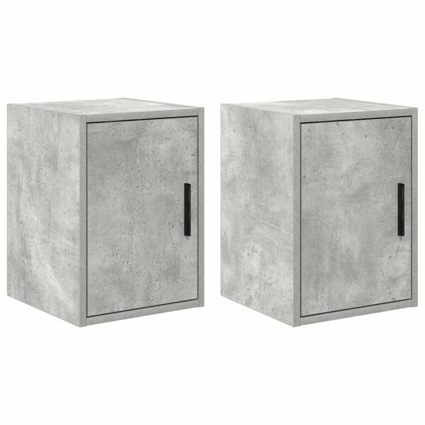 vidaXL Armoires murales de garage 2 pcs gris b&eacute;ton bois d'ing&eacute;nierie