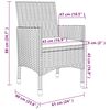 vidaXL Ensemble &agrave; manger de jardin coussins 9 pcs R&eacute;sine tress&eacute;e Verre