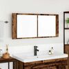 vidaXL Cabinet Miroir LED avec étagère Bois ancien 100 x 12 x 45 cm