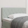 vidaXL T&ecirc;te de lit LED avec t&ecirc;te de lit Gris clair 90 cm Polyester