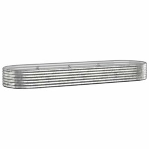 vidaXL Lit sur&eacute;lev&eacute; de jardin Acier galvanis&eacute; Argent&eacute;