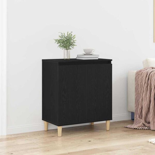 vidaXL Buffet Noir 60 x 35 x 70 cm Bois d'ing&eacute;nierie