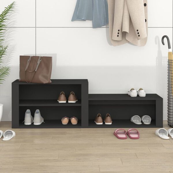 vidaXL Armoire &agrave; chaussures Noir 150x35x45 cm Bois d'ing&eacute;nierie